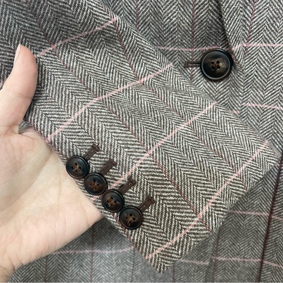 Madewell Larsen Blazer Brown Plaid Size Medium - Picture 5 of 6